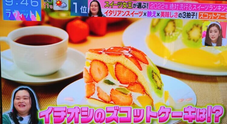 ぼる塾田辺さんがすすめるズコットケーキの画像