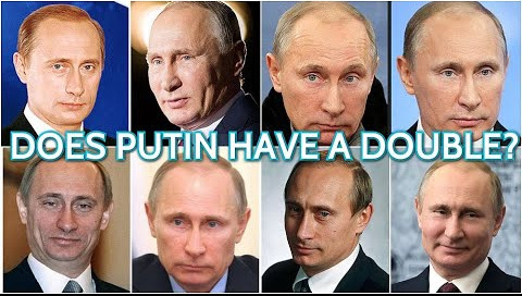 プーチン大統領と影武者と言われる人たちの画像
