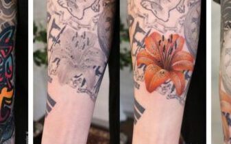 ジョングクのオニユリの花のタトゥー画像