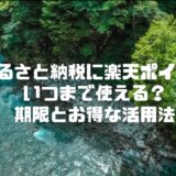 ふるさと納税に楽天ポイントはいつまで使える？期限とお得な活用法