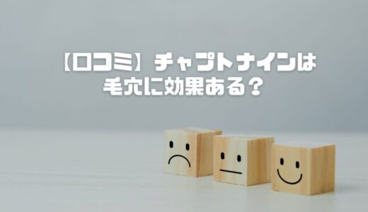 【口コミ】チャプトナインは毛穴に効果ある？悪いレビューと良い評判からわかった本当の実力